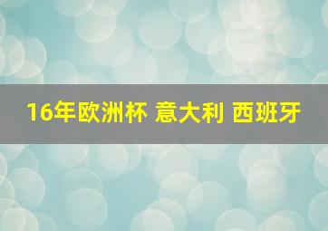 16年欧洲杯 意大利 西班牙